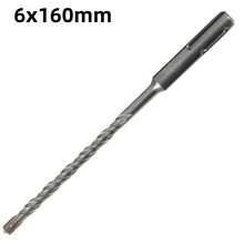 Cross Impact Drill Bit, Electric Hammer Drill Round Shank Drill Bit, Through Wall Cement Drill Bit, Two Pits And Two Slots Deep Fried Dough Fried Dough Twists Drill New Type Coagulation Drill - Silver - View 13