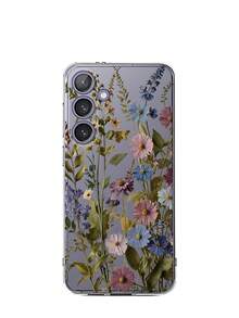 1个时尚花卉艺术手机壳，柔软保护套，兼容华为荣耀、红米、三星Galaxy A04e/12/A13/A14/A34/A50/A52/A53/A54/S21/S22/S23/S24/S25/S25 Ultra/S25 FE/S26/S26 Plus/S26 Ultra/S26 Edge、6A/7A/8A、12T/13T/15T/15T Pro - 無色 - 查看 7