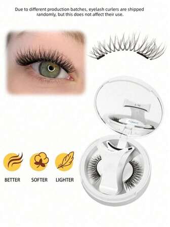 Pestañas magnéticas con aplicador, pestañas magnéticas portátiles, efecto de maquillaje natural, pestañas magnéticas de 2 capas mejoradas, talla grande convenientes de usar y quitar (Magnético B), Navidad