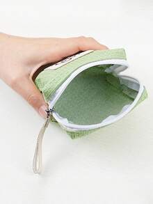 Mini Cute Cartoon Coin Purse, Portable Lipstick/Cosmetic Bag, Earphone Cable Organizer, Suitable For Vacation, Beach, Bathroom, Bedroom, Large Capacity