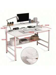 Silla Escritorio Para Home Office Ejecutivo Estudiantil - Blanco - Ver 8