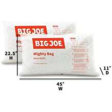 Big Bean Recambio de Frijoles de poliestireno para puf o Manualidades, 100 litros(100 Liter 2 Pack) - Multicolor - Ver 3