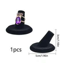 1个心形塑料戒指展示架，3D锥形首饰收纳架，适用于戒指、耳环、项链 - 彩色 - 查看 10