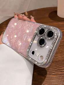 Premium Pink Heart Acrylic Hard Phone Compatible With 17 Pro/17 Pro/17/17/16 Pro/16/16 Pro/16 Plus/15/15 Pro/15 Pro/15 Plus/11/12/13/14 Pro/11 Pro/11 Pro/12 Pro/12 Pro/13 Pro/13 Pro/Plus/14 Pro/14 Pro/14 Plus, Minimalist & Design - 粉紅雷射心 - 查看 4