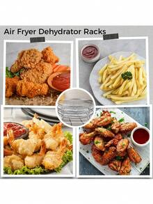 1pc/3pcs/Set Air Fryer Accessories, Multipurpose Air Fryer Accessories, Stackable Air Fryer Rack, Grill Mesh, Stainless Steel Baking Tray, Round/Square/Rectangular Stainless Steel Air Fryer Rack Set - Suitable For Oven And Air Fryer, Dishwasher , Perfect For Healthy Holiday Baking - Reusable Stackable Rack, Easy To Clean, Kitchen Gadgets - Silver - View 7
