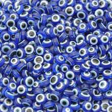 40/100pcs Resin Flat Round Eye Beads, Devil's Eye, Chicken Eye, DIY Jewelry Making Supplies - Navy Blue - View 3