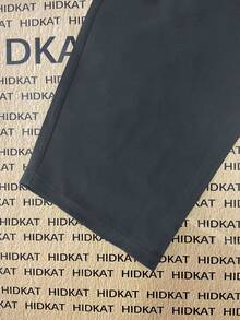 Men's Lightweight Straight Leg Pants, Boyfriend Style With Zipper Pockets, Solid Color Drawstring Waist, Comfortable Breathable Suitable For Outdoor Activities, Casual Wear, Street Fashion, Retro, Vacation, Country, Hip-Hop - Grey - View 10