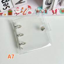 1本A6/A7/A8透明单扣活页笔记本/贴纸簿，IDOLME透明单扣软皮活页手册，PP透明内页替换芯，便携式贴纸簿，大容量，适用于KPOP专辑、贴纸收纳、DIY手册、剪贴簿、笔记本、计划本、学生新学期用品、办公用品、宅文化活动等。 - 無色 - 查看 8