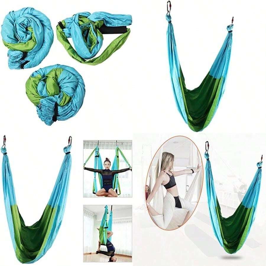 Hamaca Aérea para Yoga, Columpio, Adecuada como Hamaca para Yoga, Forma Líneas Corporales Perfectas y Saludables y Mejora la Condición Física(1) - Multicolor - Ver 1