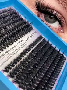 280 件装 DIY 睫毛嫁接套装，60D/80D 睫毛簇套装，D 卷 DIY 睫毛套装，浓密丰盈的假睫毛嫁接簇，圣诞旅行套装。 - D - 查看 3