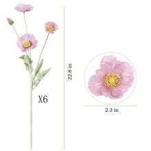 1/3/6支装仿真罂粟花,长59厘米,每枝4朵,简约现代风格,可弯曲且不褪色 - 适用于DIY花墙、场景装饰、客厅/卧室花瓶插花、婚礼、派对、桌面装饰。也适用于秋冬季装饰、家居、厨房、婚礼、餐桌、办公室、花园、户外装饰。 - 豆沙色 - 查看 10