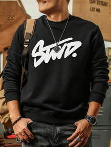 Fast fashion Hoodies | Men's Hoodies | Men's Crewneck Sweatshirt | Stwro Style Print Design | Made with fleece-lined fabric, suitable for keeping warm in winter | Men gifts | Gifts for boyfriend | - Negro - Ver 2