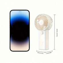 1pc Mini Handheld Fan - Portable Lightweight Battery-Powered Cooling Fan With High-Speed Quiet Operation, 4 Colors (Teal Blue, Pink, White, Mint Green) For Summer Outdoor, Indoor & Patio Use, Cooling Fan Portable, Sleek Handle Design - 粉色 - 查看 3
