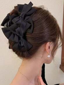 1 pieza Elegante Clip de Pelo con Lazo Francés, Adecuado para Que las Mujeres se Recojan el Cabello, Apropiado para Damas Elegantes para Uso Diario y Reuniones, Accesorios de Moda para el Cabello Pinzas Elegantes - Multicolor - Ver 4