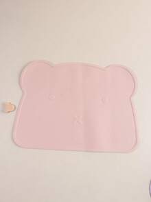 1pc Bear-Shaped Customizable Name Cartoon Placemat, Suitable - Portable Foldable Silicone Mat - Multicolor - View 12