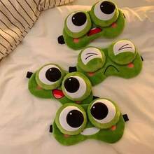 Masker Mata Boneka Katak Lucu, Masker Tidur Ekspresi Kocak, Masker Mata Lembut & Nyaman untuk Perjalanan & Tidur Siang, Hadiah Masker Mata Hewan Kartun - MultiWarna - View 1