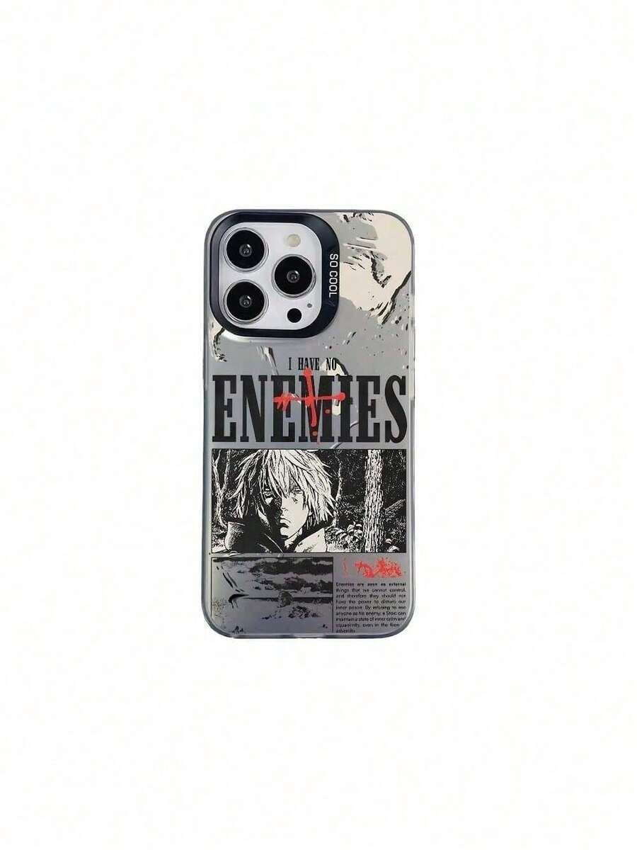 UE (DE et ES) Étui de téléphone Anime Vinland Saga compatible avec les modèles 16, 15, 14, 13, 12, 11, Pro Max, X, XR, XS MAX, 8, 12 Plus. Protection de la coque, dos mat - Noir translucide - Voir 1
