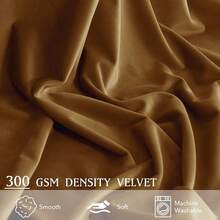 Olive Green Pinch Pleated Curtains 96 Inches Long, Thermal Insulated Window Drapes With Hooks, Soft Track System Panels Living Room, W38 X L96, 2 Panels, Home Decor - Gold Brown - 查看 3