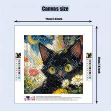 5D DIY Diamond Painting Kit, Full Round Diamond Diamond Painting, Cat In Flowers Animal Theme, Mosaic Diamond Craft, Suitable For Home Wall Decor And Desktop Ornaments, Ideal Gift Choice - 7.87 Inches X 7.87 Inches - Frameless, Creative Hobby, Arts And Crafts, High Quality Beads, Detailed Artistic Work, Handmade Set, Art Lovers, Handicraft Enthusiasts