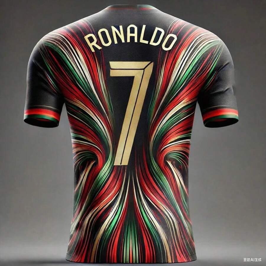 Edición Especial AI  No. 7 Kits de camisetas de fútbol coloridas transpirables de secado rápido que absorben el sudor para adultos y niños - CK175 - Ver 1