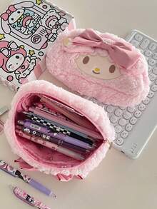 Sanrio 可爱三丽鸥/美乐蒂日系大容量铅笔盒。萌趣大容量卡通文具包，适合女生，也是性价比很高的化妆包。学生文具收纳包。学生文具。开学季完美礼物。