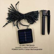1串 20/50/100/200 LED 5米/7米/12米/22米太阳能灯串，8种照明模式，适用于花园、庭院、草坪、小路、节日、万圣节、树木、婚礼、庭院、围栏、派对、露营 [太阳能供电] - LED燈串 - 查看 18