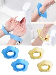 2 Pc Silicone Wristbands – Multi-Functional Shampoo And Face Wash Wristbands, Kitchen Protection Tools, Practical Kitchen Supplies, Non-Electric Splash-Proof Bathroom Products, Stain-Resistant Silicone Face Wash Wristbands, The Perfect Gift For Mom.