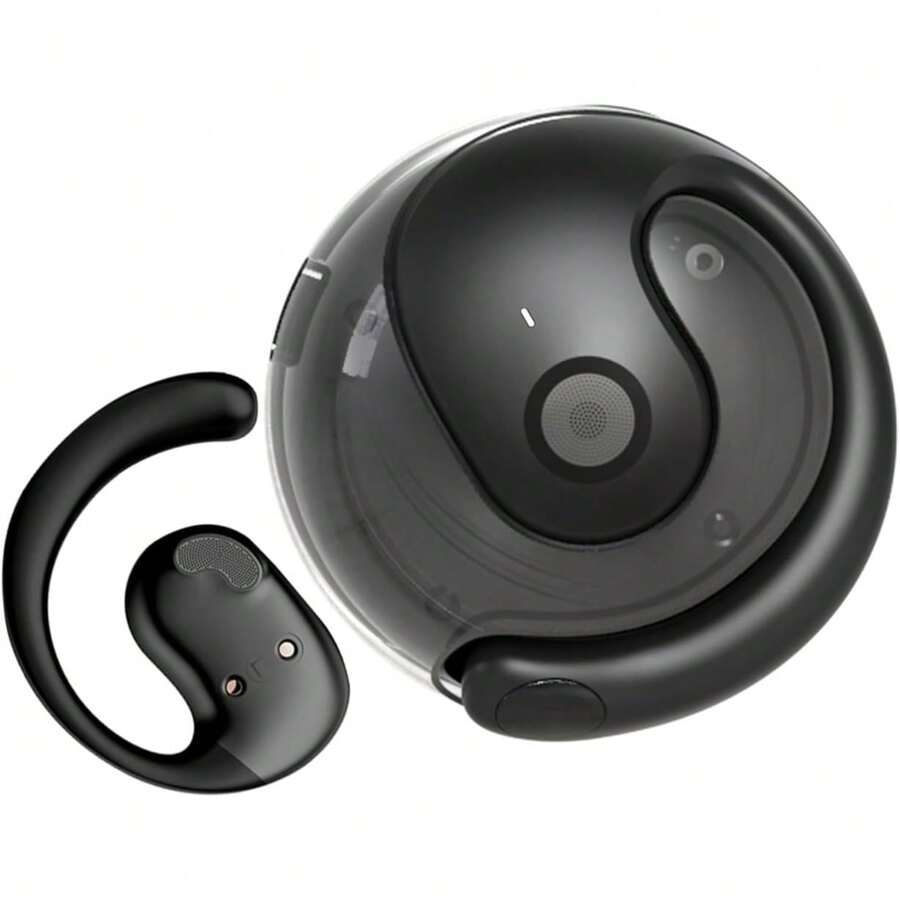 Real-Time AI Translator Earbuds – 144 Languages Instant Two-Way Translation Wireless Bluetooth Earbuds | Smart In-Ear Language Translation Headphones With Fast Response, Noise-Reduction Microphone, Stable Connection, Touch Control & Long Battery Life | Suitable For Travel Abroad, Business Communication, Study Assistance, Tourism Guide, Daily Conversations, Online Learning, International Friends & Work Situations - màu đen - Xem 1