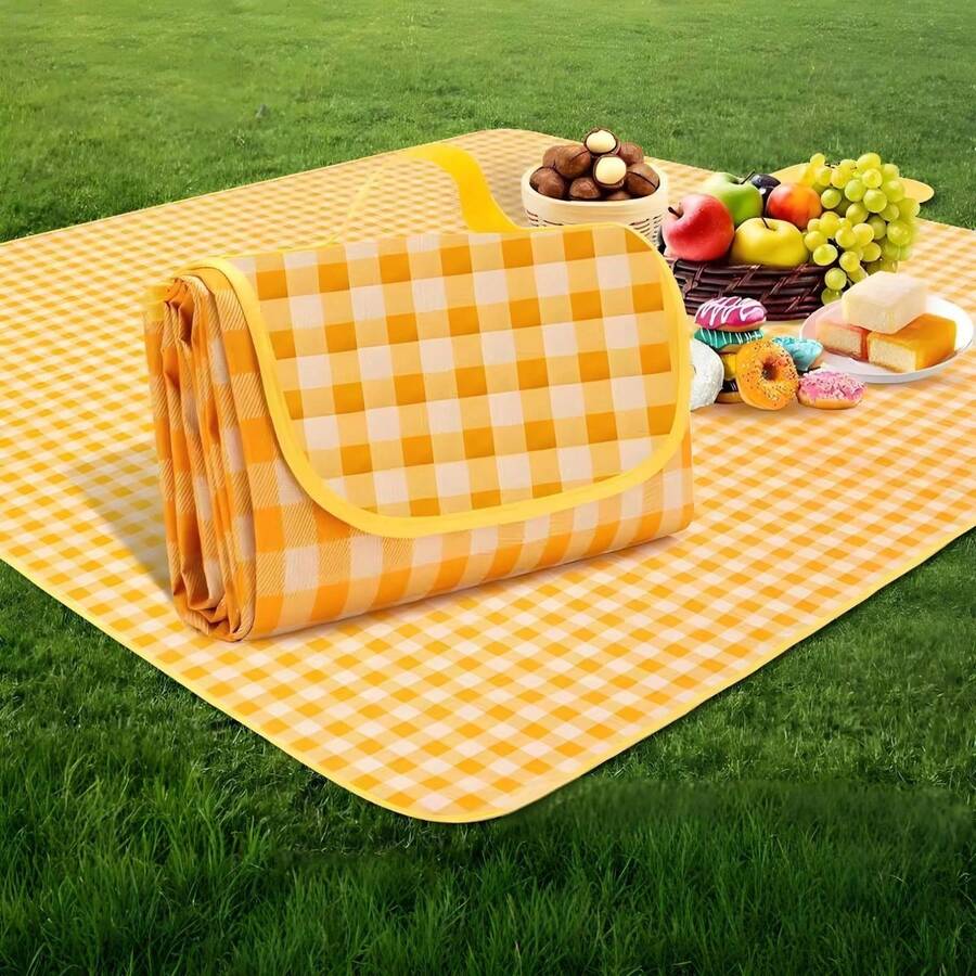 Alfombra Plegable Grande para Pícnic Playa o Jardín Impermeable y de Secado Rápido