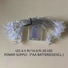 1 Miếng 10/20/30-led 2/3/4.5M Mặt trăng Và Ngôi sao String Đối với , Nhà  , Buổi tiệc , Ngày lễ , Lễ cưới , Đường dẫn , Sinh nhật , Quốc gia , Lễ hội , Theo mùa Đồ trang trí - Màu vàng - Xem 6