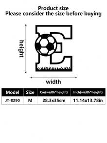 1 pieza Decoración de pared para exteriores, Logotipo inicial, Letra entrelazada de fútbol de metal, Decoración de arte de pared, Decoración de pared de metal clásica de fútbol, Material resistente, Calidad superior, Diseñado con un tema de fútbol, Adecuado para el hogar, la oficina, el dormitorio, la sala de estar, el jardín y otras escenas, Un regalo ideal para los fanáticos del deporte, Una decoración de logotipo de metal personalizada artística y moderna, Una excelente opción para regalos de inauguración de la casa, cumpleaños y días festivos, decoración de habitaciones, decoración de dormitorios, hogar - Multicolor - Ver 39
