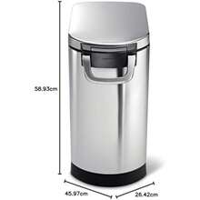 simplehuman, contenedor de comida para mascotas extragrande, acero inoxidable cepillado(30 litros) - Multicolor - Ver 9