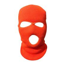 1pc Y2K Style Candy Color Thick 3-Hole Balaclava Ski Mask, Unisex, Versatile For Outdoor, Casual, Commuting, Warm For Winter Autumn Outfits - Solid Color - View 13