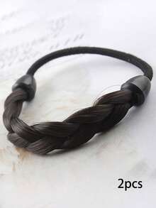 High Elasticity Fashion Braided Hair Tie Scrunchie Hair Rope Hair Accessory Hair Tie High Ponytail Hair Tie - Multicolor - View 13