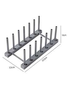 1pc Solid Color Kitchen Dish Drying Rack, Cabinet Dish Storage Rack, Plastic Cutlery Organizer. Kitchen Storage & Organization, Household Essentials. Dish Rack