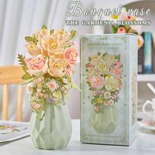 1件全新逼真高难度串珠拼装积木花束，包含康乃馨、雏菊、茉莉花，可用于装饰、家居装饰、生日礼物，采用ABS材质，心形花朵，DIY手工制作，适合情人节、母亲节、圣诞节、生日等场合。 - 多色 - 查看 9