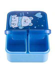 1pc Cartoon Lunch Box With Compartments, 900ml Small Student Bento Box For Adults, Office, Travel Leak-Proof Lunch Box, Microwave/Dishwasher , Birthday/Christmas Gift (Blue) (Pink) (Green) - Multicolor - View 8