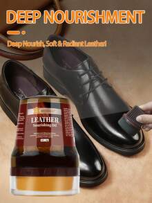 1pc Leather Nourishing Cream With Beeswax, Leather Polish, Care Wax, Shoe Oil, And Polishing Sponge, Suitable For Leather Shoes, Bags, Jackets, Sofas, And Other Leather Products, Shoe, Spring Summer Picks, Brides Maid Gifts, Room, Bedroom Decor, Bedroom Decor, Beach, Travel, For Men, For Women, Vacation,Women's Day,Travel Essentials,Wedding Favours,Y2k,Bedroom,Car Accessories Women,Kitchen Decor,Wedding,Y2k,Party - Orange - View 5