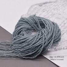 2毫米 1串 180颗 玻璃珠 小刻面玻璃吊坠隔珠 用于珠宝制作 DIY配件 - 2mm 瓷料小珠子 - 查看 41