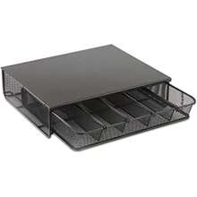 Safco 3274BL Onyx Mesh Coffee Pod Supplies Hospitality Storage Organizer, Black(Cajón de café) - Multicolor - Ver 3