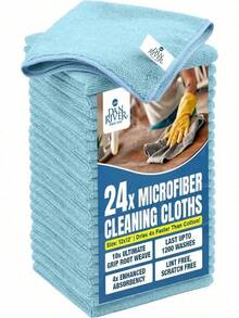 EstiloTendenciaDAN RIVER - PañO De Microfibra Para Limpiar El Coche, Paquete De 24 (30.48 X 30.48 Cm), Ultra Absorbente, Sin Pelusas, Trapos De Cocina, Toallas De Limpieza De Casa Y PañO De Microfibra, Color Gris,Calidad PremiumVersióN Mejorada - Blanco - Ver 16