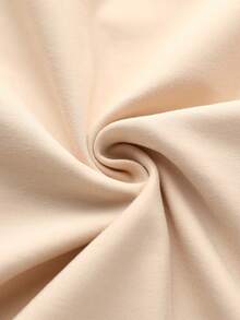 少女心形豹纹印花短袖柔软T恤，街头休闲夏季上衣 - 杏色 - 查看 4