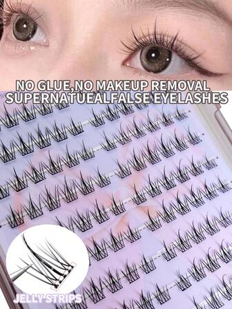 120片单根假睫毛，向日葵造型，卡通风格，可重复使用，可增加眼部睫毛浓密度，睫毛簇，单根假睫毛，睫毛，假睫毛