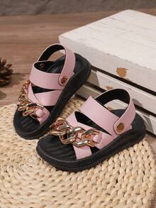 Fashionable Casual Popular New Kids Sandals, Student Summer Beach Shoes, Toddler Non-Slip Soft Bottom Shoes - Pink - View 5