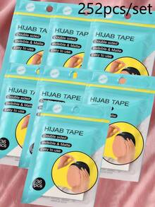 1pack Hijab Tape, Invisible Anti-Slip Adhesive Tape For Headscarf Fashionable Brooch For Dress