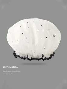 1/3/5pcs Reusable Travel Shower Cap, Waterproof Printed Elastic Shower Cap, Suitable For Travel, Face Washing, Bathing, Cooking, Makeup. Can Be Given As Christmas And Valentine's Day Gifts To Ladies, Family, Friends And Classmates.