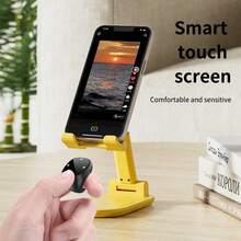 Điều khiển từ xa Bluetooth không dây với vòng cuộn tương thích với iPhone và Android, vòng cuộn tự động lật trang, điều khiển từ xa quay video, thích hợp cho kỳ nghỉ đông, du lịch, điều khiển từ xa chụp ảnh cầm tay, điều khiển từ xa điện thoại khi đi nghỉ mát. - Hồng - Xem 5