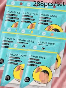 1pack Hijab Tape, Invisible Anti-Slip Adhesive Tape For Headscarf Fashionable Brooch For Dress