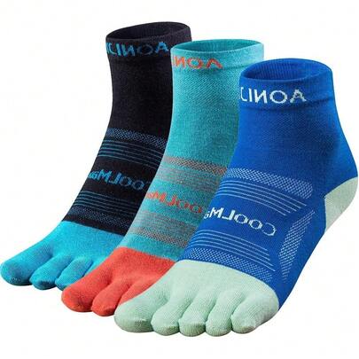 Calcetines de Dedos  para Correr para Hombres y Mujeres 3 Pares Calcetines Atléticos Transpirables de Cinco Dedos