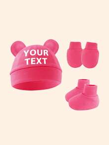 Bộ 3 món cho bé gồm mũ len in chữ cá nhân hóa màu trơn, găng tay và tất cùng màu, nhiều màu sắc để lựa chọn, mềm mại, nhẹ nhàng và ấm áp, món quà tuyệt vời cho bé trai và bé gái, phù hợp để mặc hàng ngày, phụ kiện tóc cho trẻ em. - Nhiều màu - Xem 21